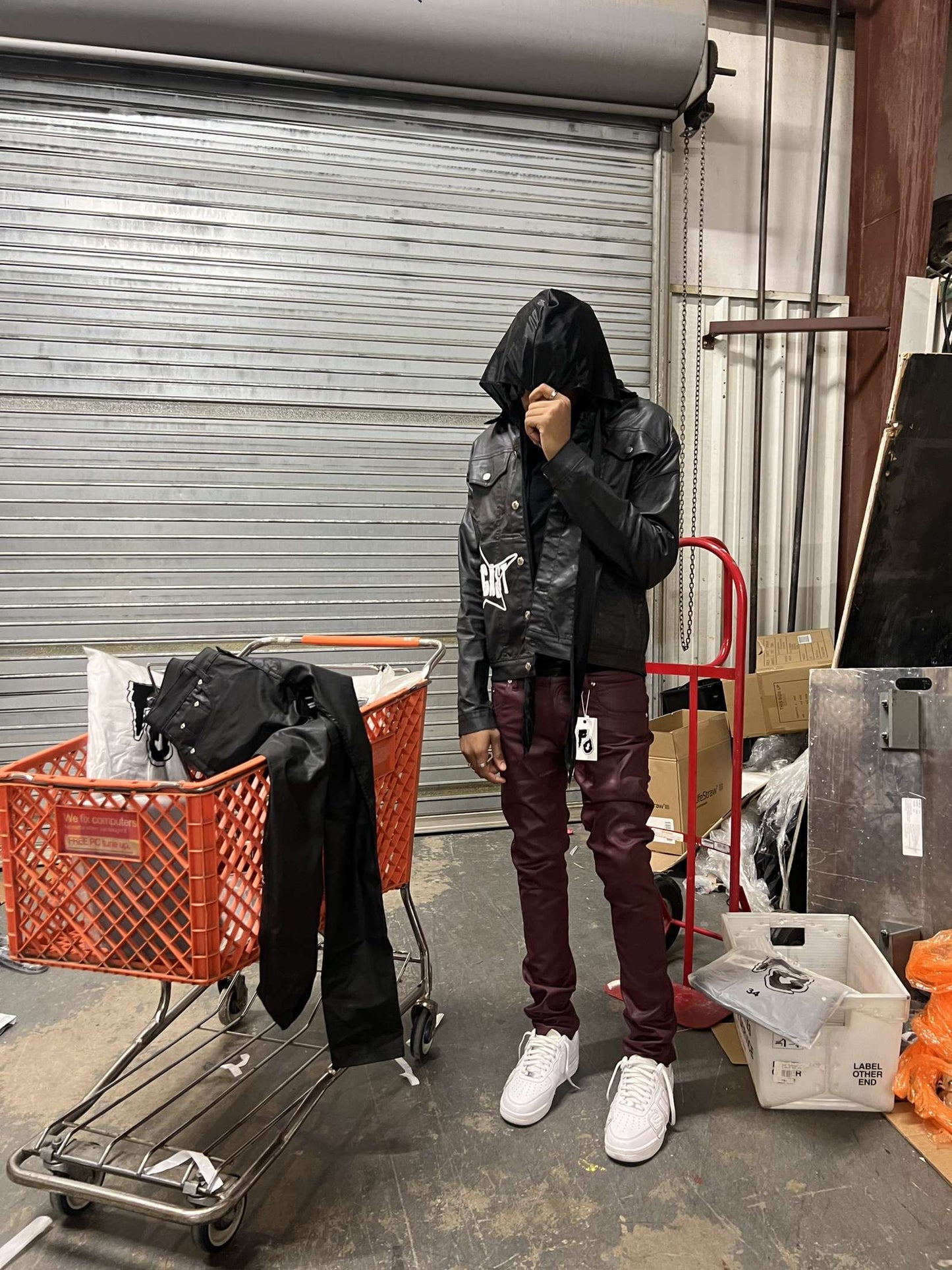 Wax Jeans Burdgundy (Preorder 1-3weeks)